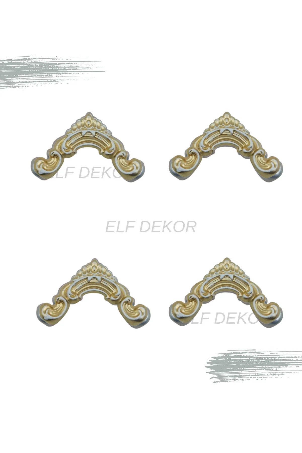 Dekoratif Boyanabilir  Polimer 2,5 cm Duvar Çıtası Uyumlu Köşe Motifi