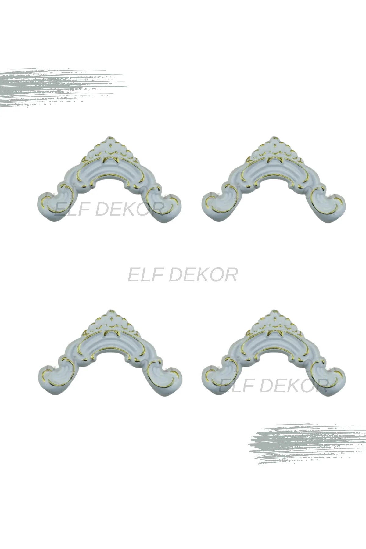 Dekoratif Boyanabilir  Polimer 2,5 cm Duvar Çıtası Uyumlu Köşe Motifi