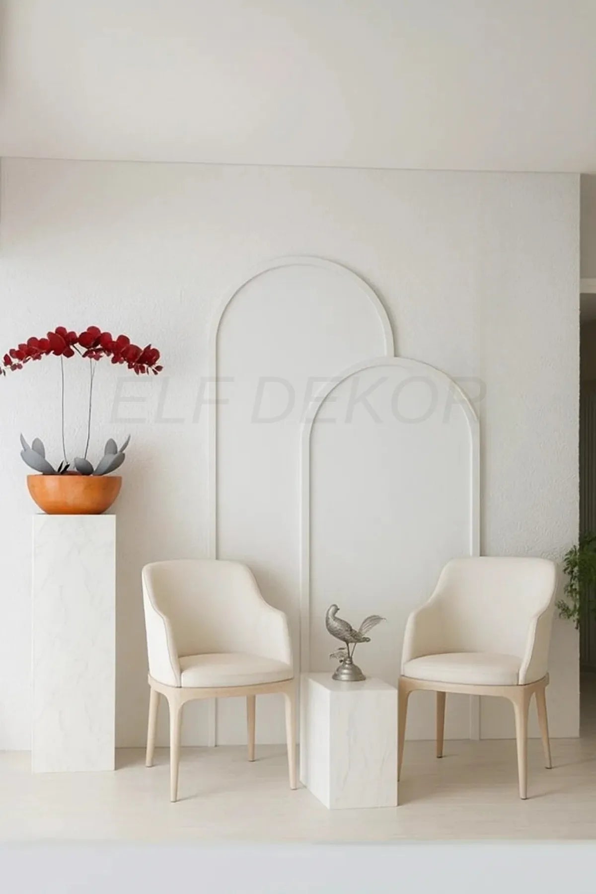 Modern Dekoratif Duvar Paneli – Ahşap Duvar Çıtası Oval Serisi