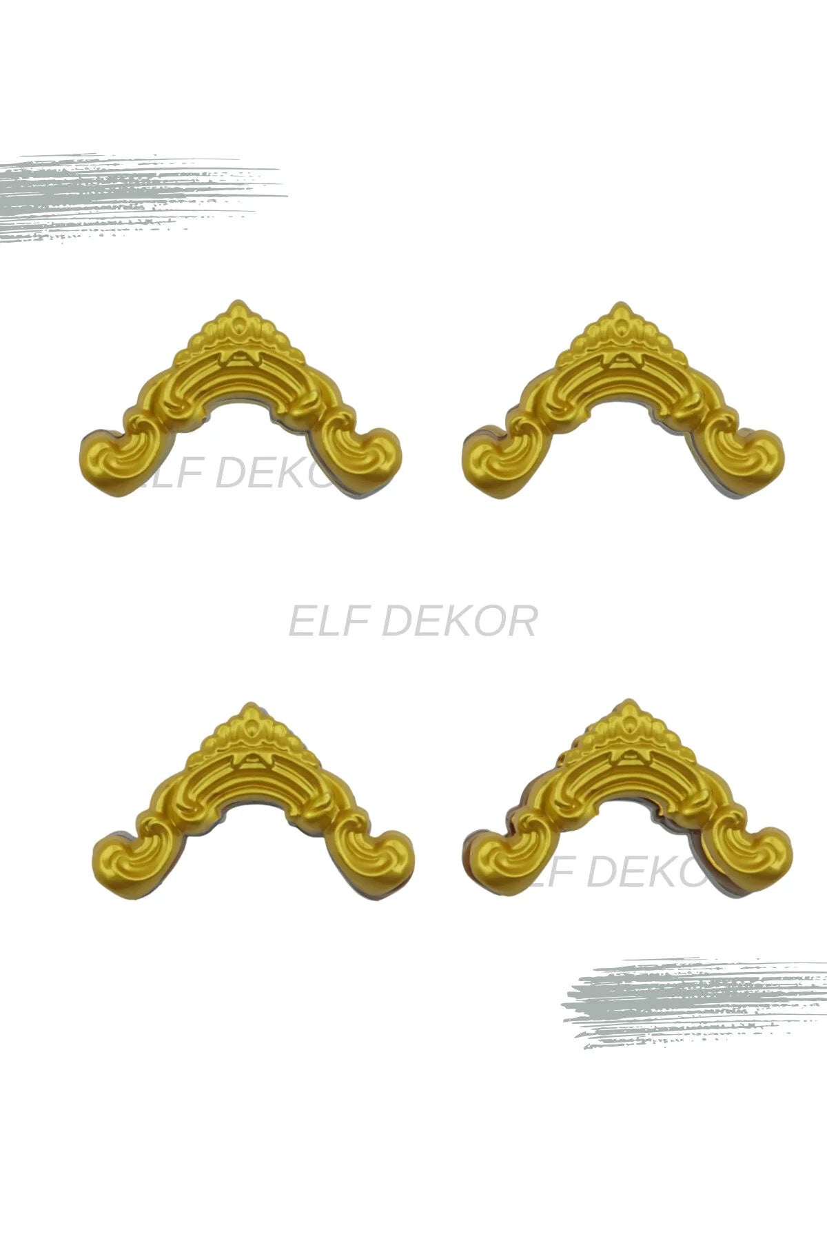 Dekoratif Boyanabilir  Polimer 2,5 cm Duvar Çıtası Uyumlu Köşe Motifi