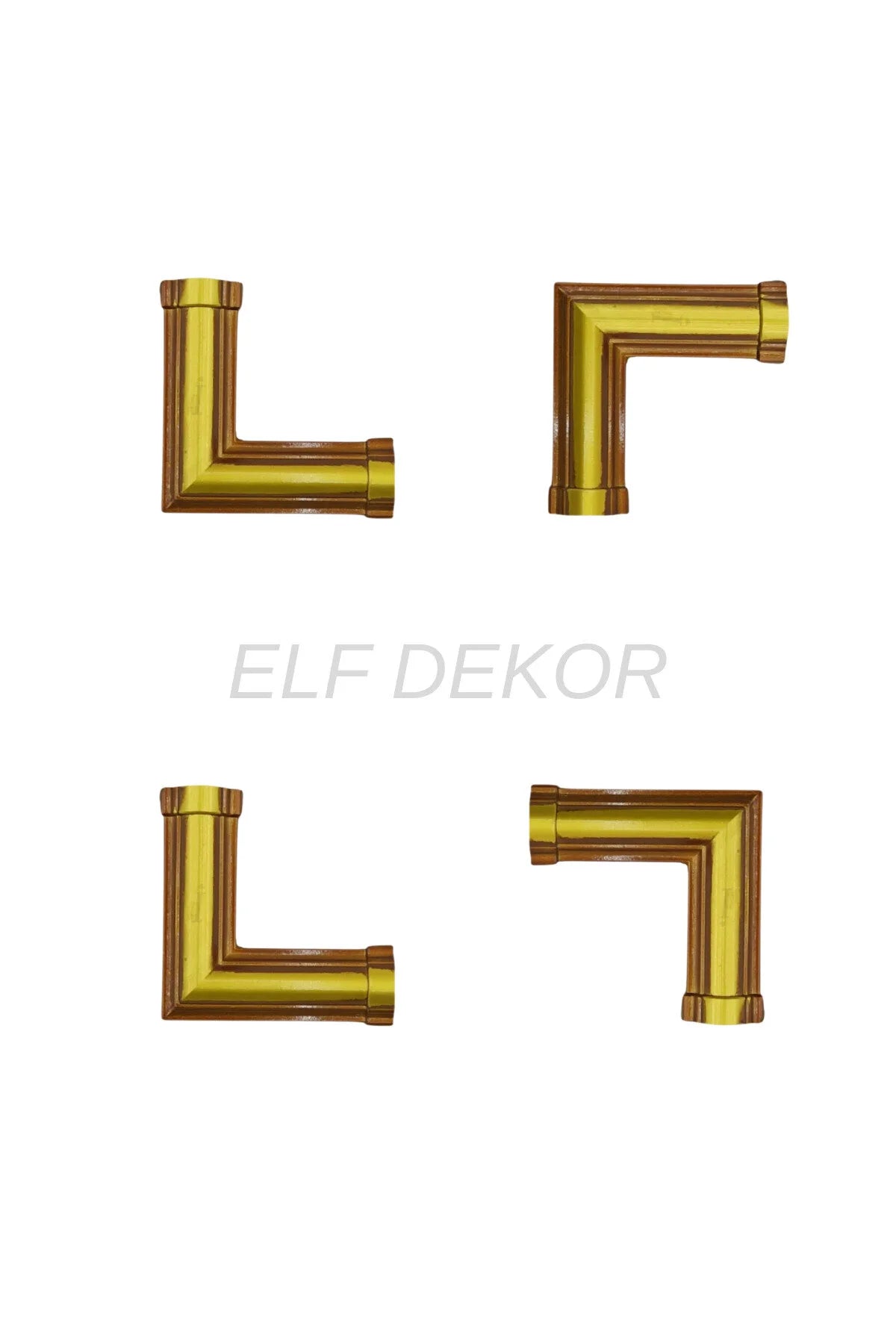 Dekoratif Boyanabilir  Polimer 2,5 cm Duvar Çıtası Uyumlu Köşe Motifi