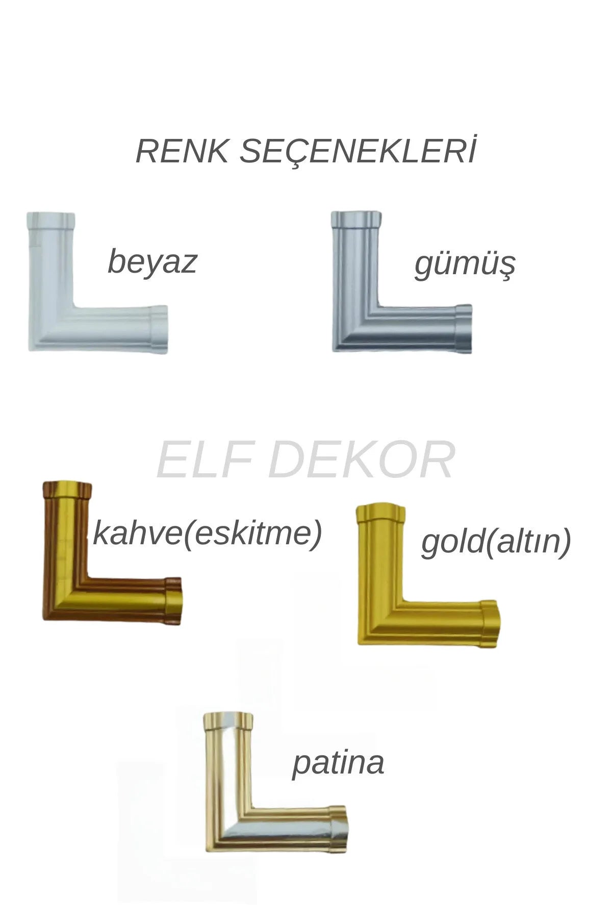 Polimer 4 cm Duvar Çıtası Uyumlu Köşe Motifi