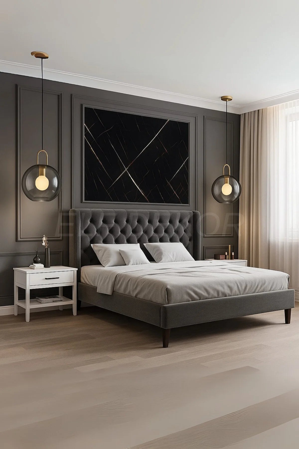 122cmx224cm 1 Adet Parlak Beyaz Mermer Desenli Duvar Paneli (Banyo&Mutfak&Zemin)