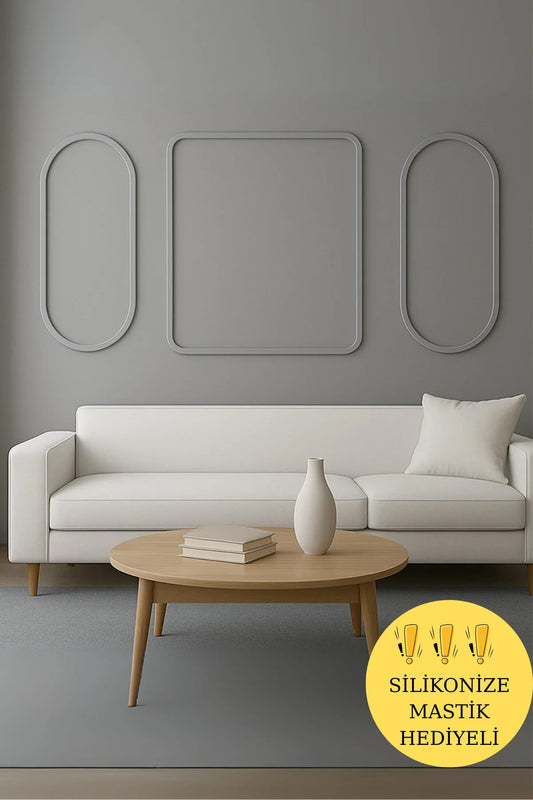 Modern Dekoratif Duvar Paneli – Ahşap Duvar Çıtası Oval Serisi