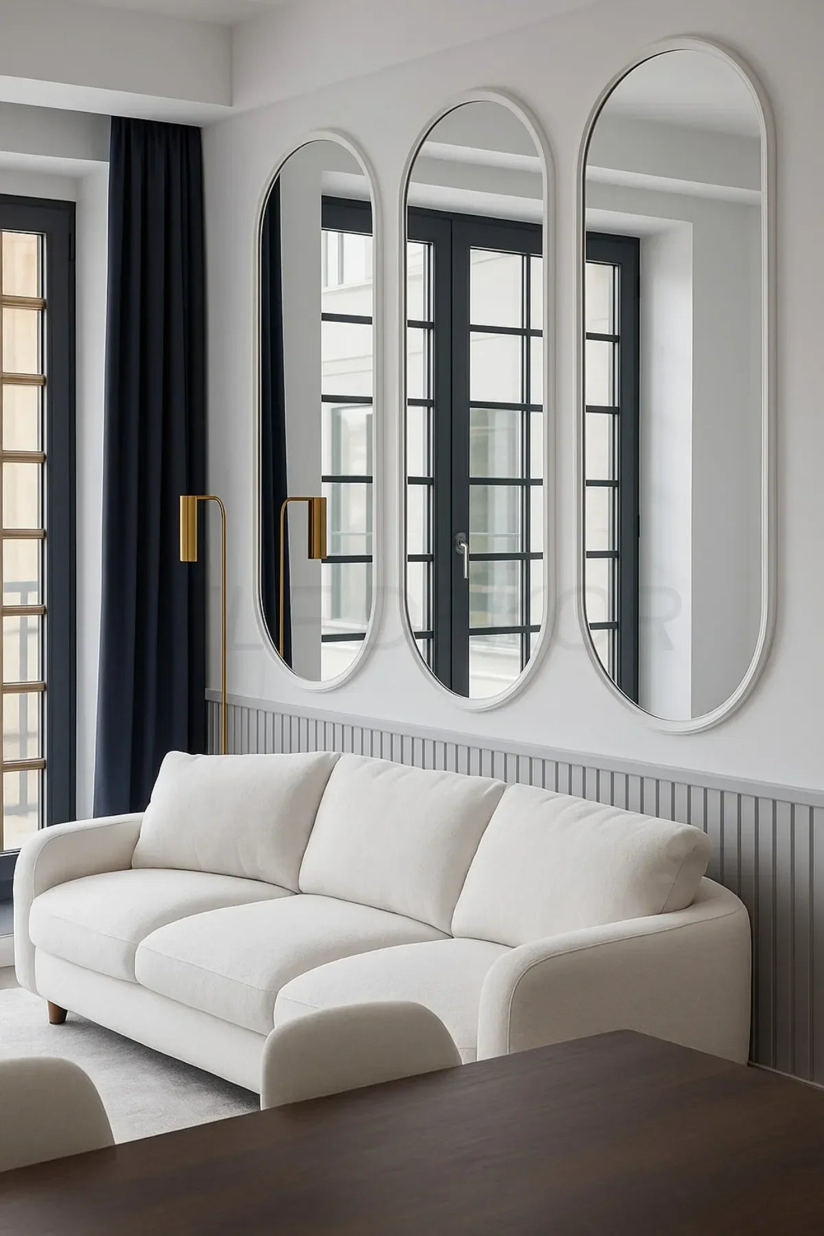 Modern Dekoratif Duvar Paneli – Ahşap Duvar Çıtası Oval Serisi