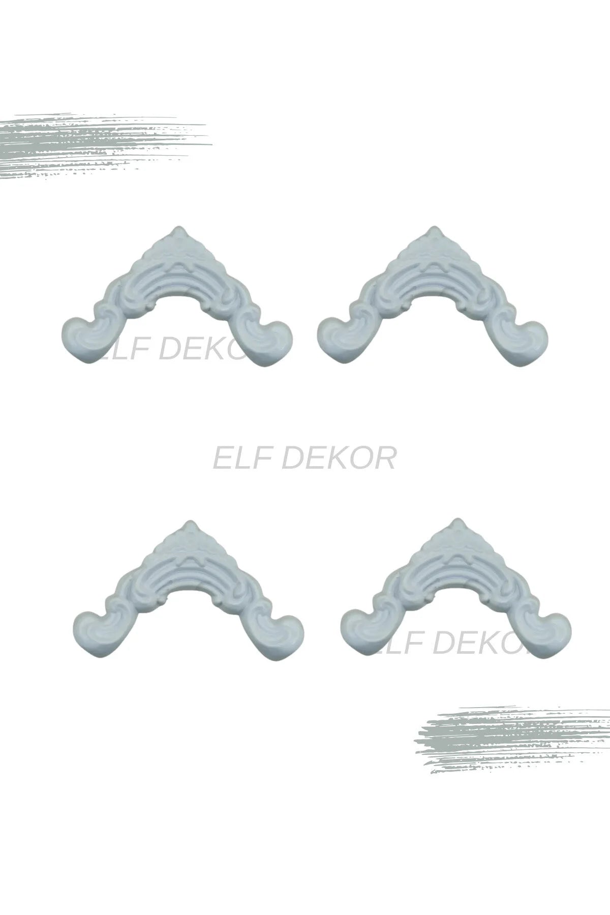 Dekoratif Boyanabilir  Polimer 2,5 cm Duvar Çıtası Uyumlu Köşe Motifi