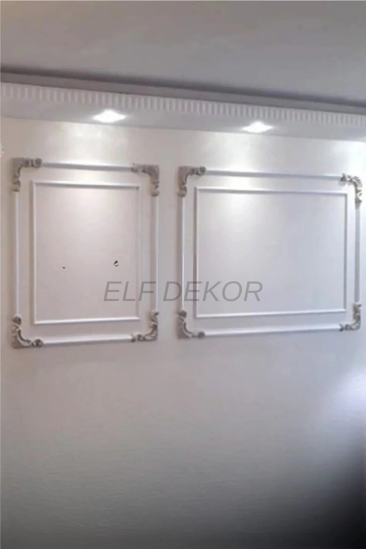 Dekoratif Boyanabilir  Polimer 2,5 cm Duvar Çıtası Uyumlu Köşe Motifi