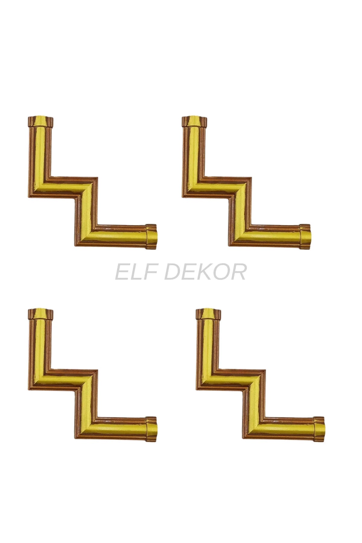 Dekoratif Polimer 2,5 cm Duvar Çıtası Uyumlu Köşe Motifi