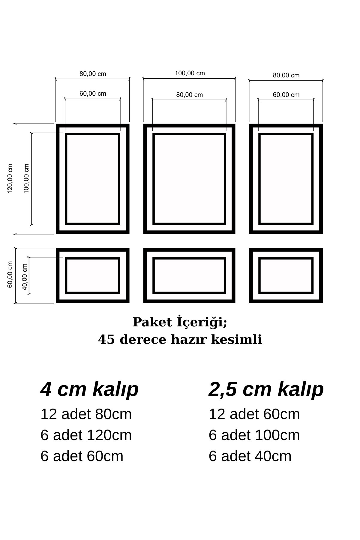 Dekoratif Boyanabilir Antre ve Koridor Çerçevesi, Duvar Çıtası