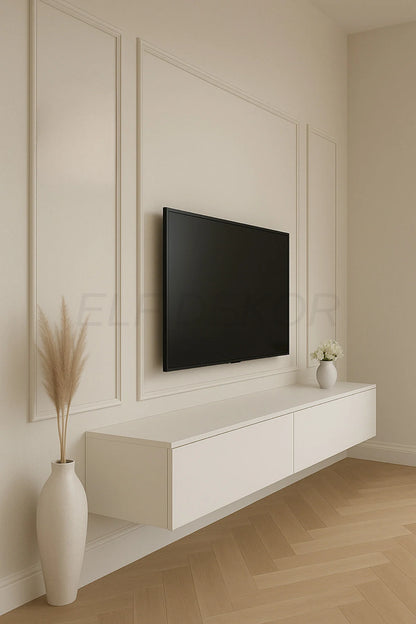 Dekoratif Boyanabilir Tv Ünitesi Tasarımı Hazır Kesim