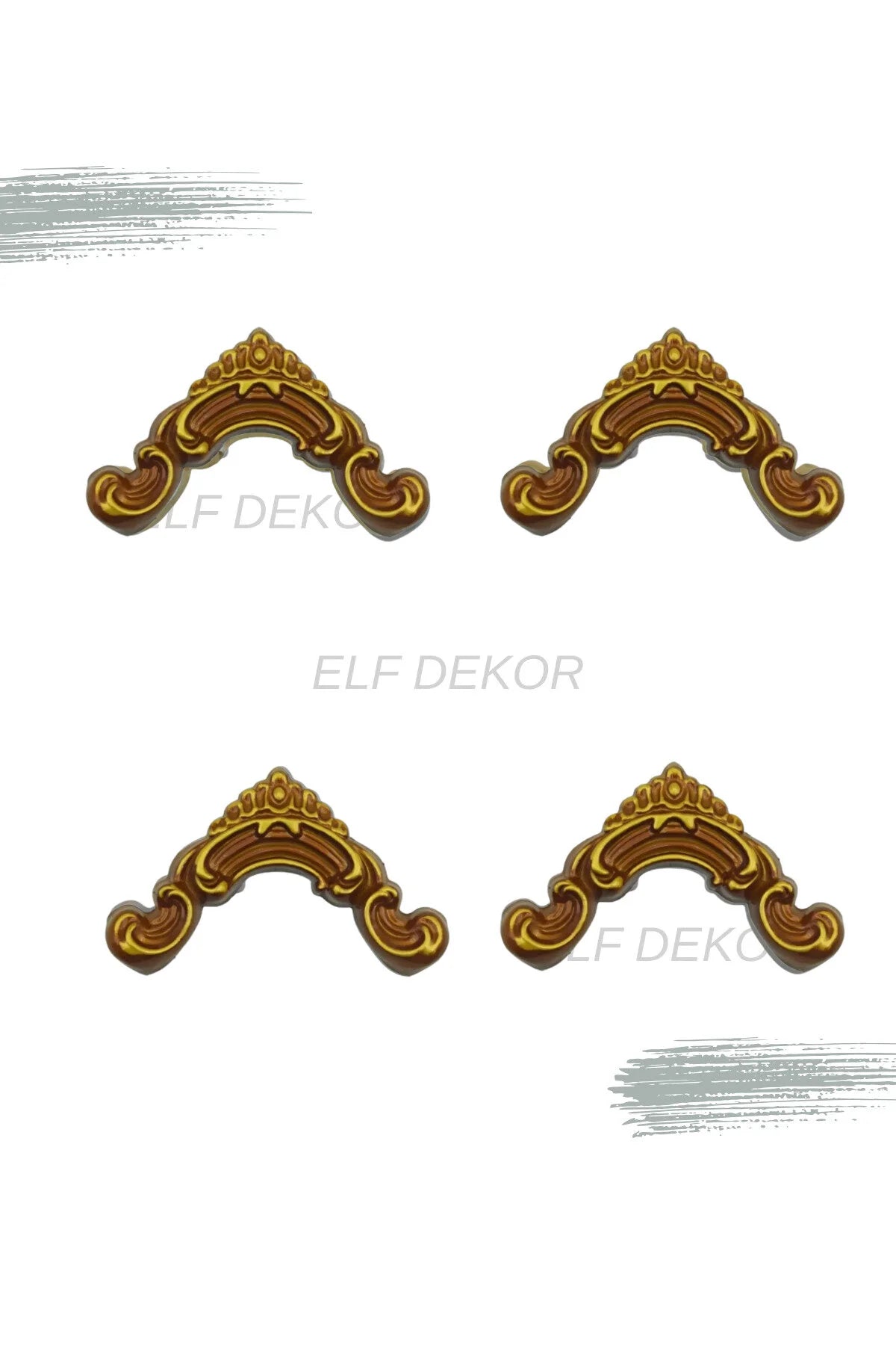 Dekoratif Boyanabilir  Polimer 2,5 cm Duvar Çıtası Uyumlu Köşe Motifi