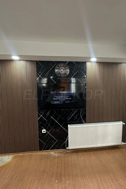 122cmx224cm 1 Adet Parlak Beyaz Mermer Desenli Duvar Paneli (Banyo&Mutfak&Zemin)