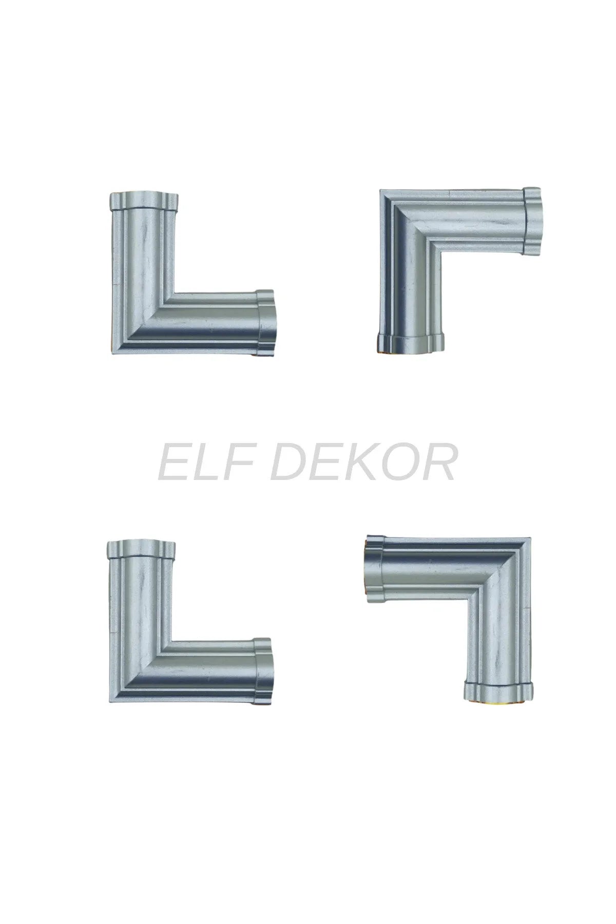 Dekoratif Polimer 2,5 cm Duvar Çıtası Uyumlu Köşe Motifi