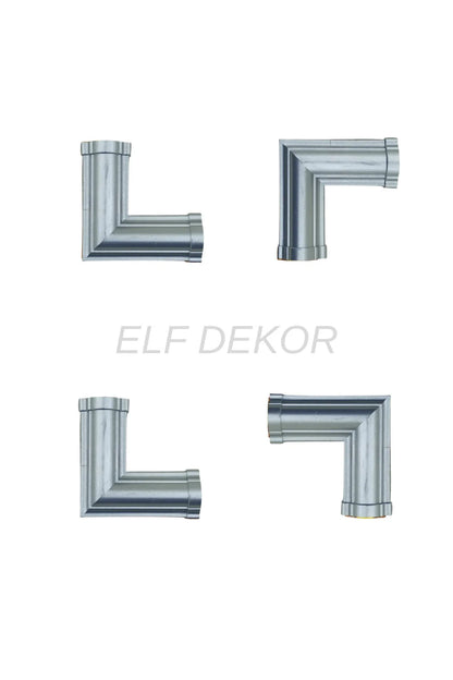 Dekoratif Polimer 2,5 cm Duvar Çıtası Uyumlu Köşe Motifi