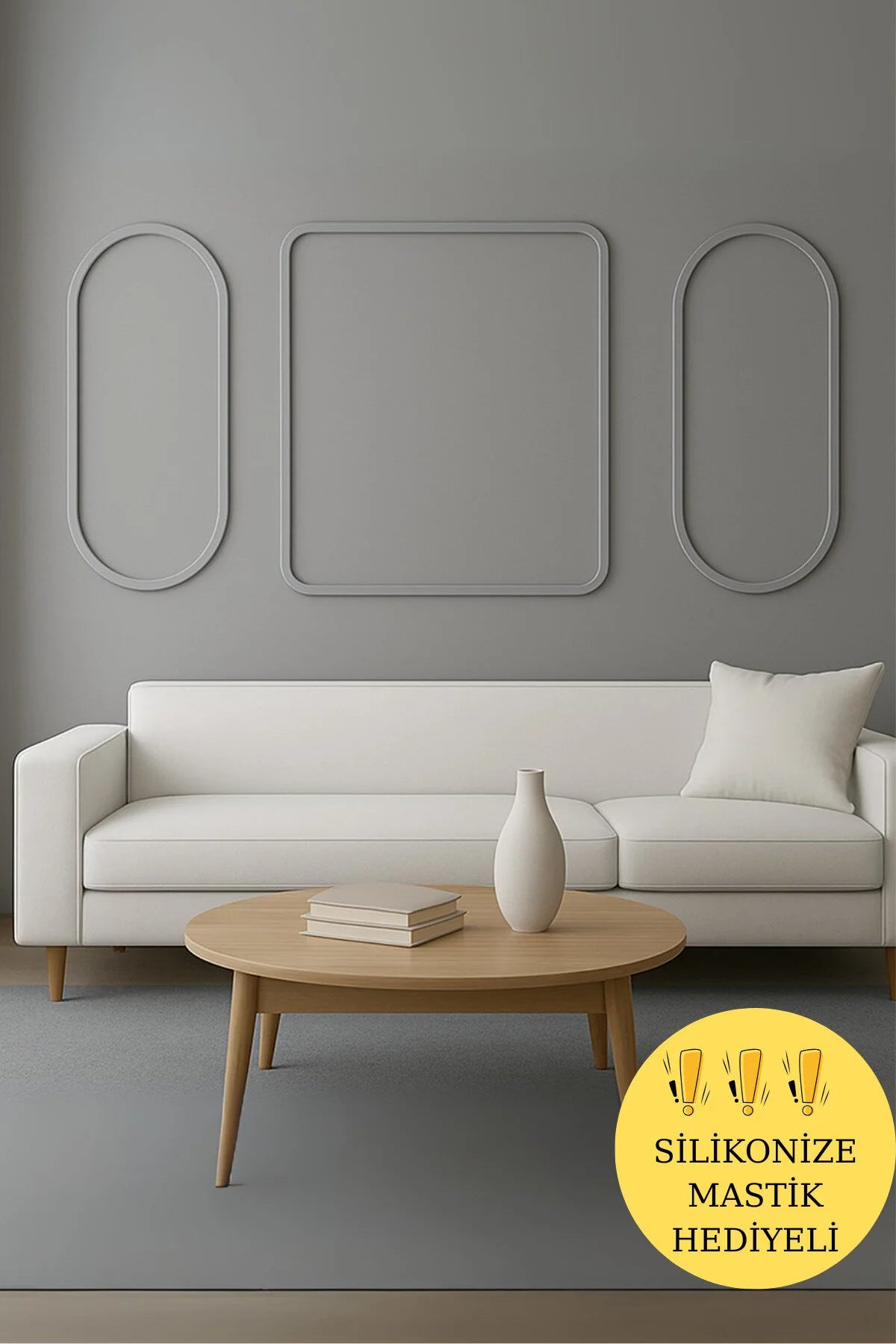 Modern Dekoratif Duvar Paneli – Ahşap Duvar Çıtası Oval Serisi