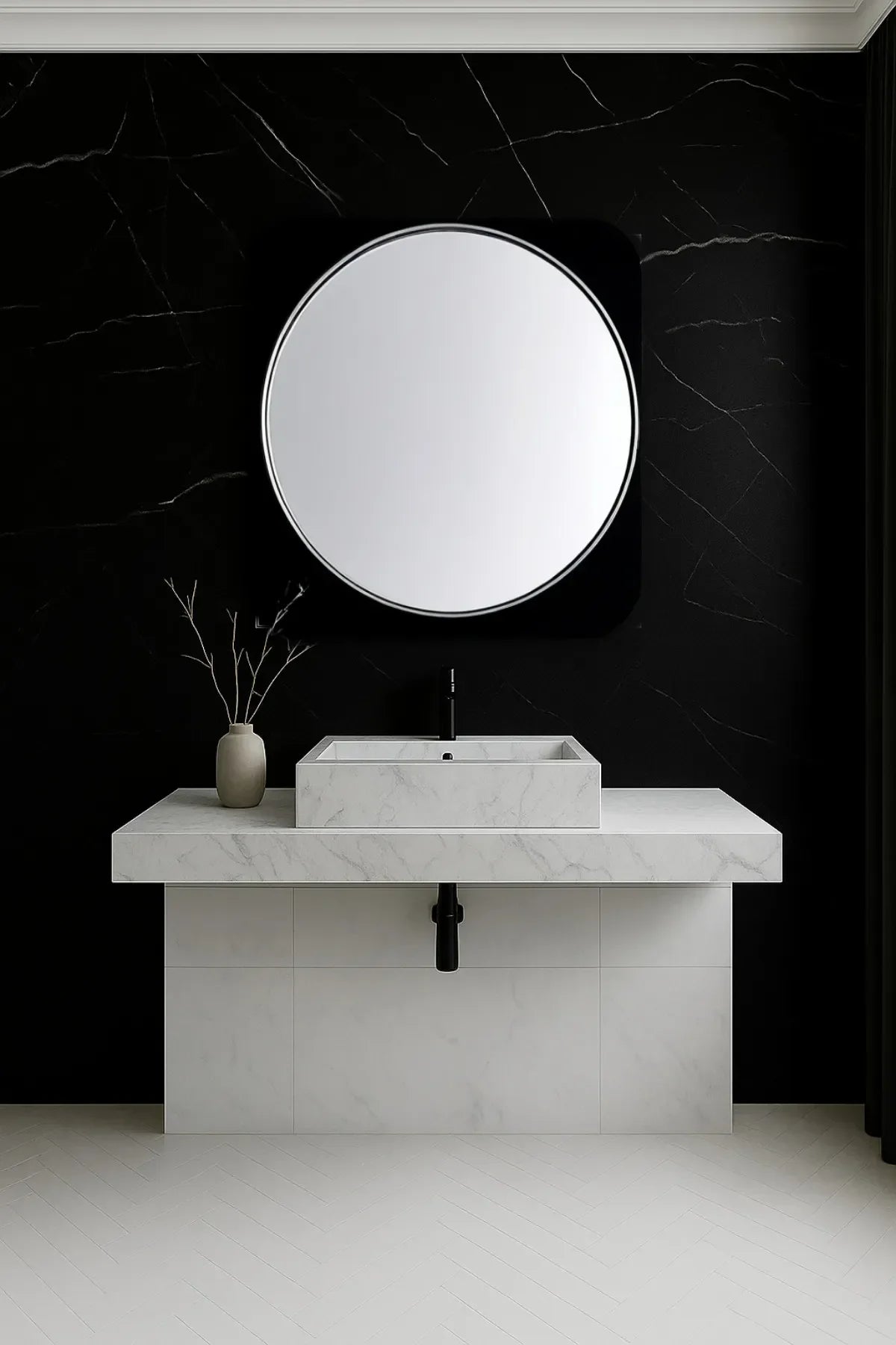 122cmx224cm 1 Adet Parlak Beyaz Mermer Desenli PVC Duvar Paneli (Banyo&Mutfak&Zemin)