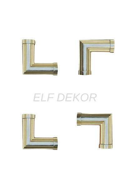 Dekoratif Polimer 2,5 cm Duvar Çıtası Uyumlu Köşe Motifi