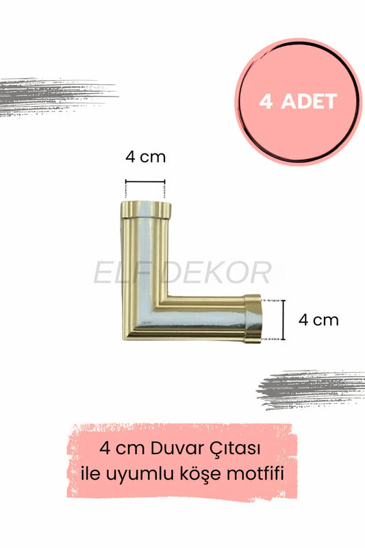 Polimer 4 cm Duvar Çıtası Uyumlu Köşe Motifi