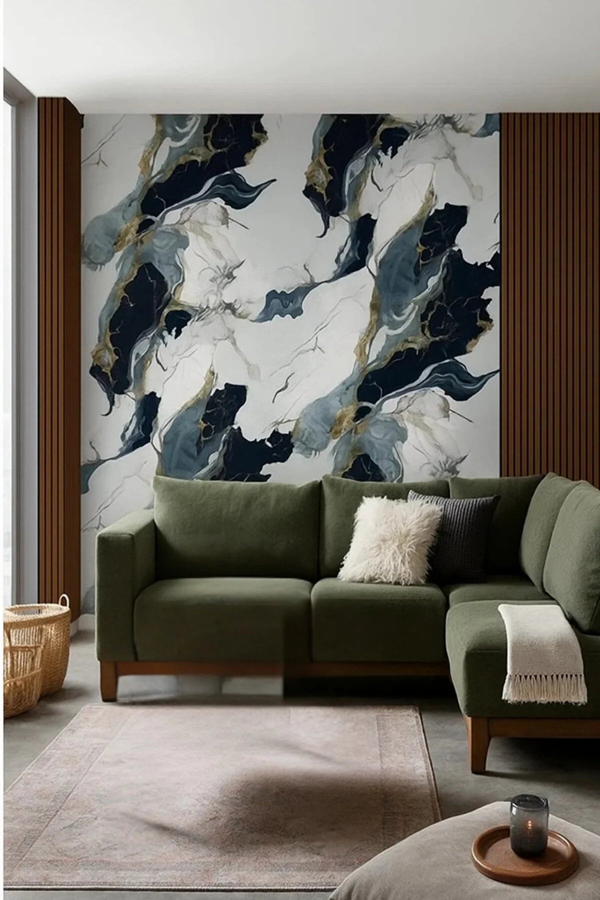 122cmx224cm 1 Adet Parlak Beyaz Mermer Desenli PVC Duvar Paneli (Banyo&Mutfak&Zemin)