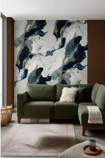 122cmx224cm 1 Adet Parlak Beyaz Mermer Desenli PVC Duvar Paneli (Banyo&Mutfak&Zemin)