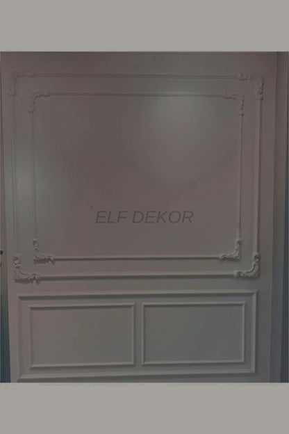 Dekoratif Boyanabilir  Polimer 2,5 cm Duvar Çıtası Uyumlu Köşe Motifi