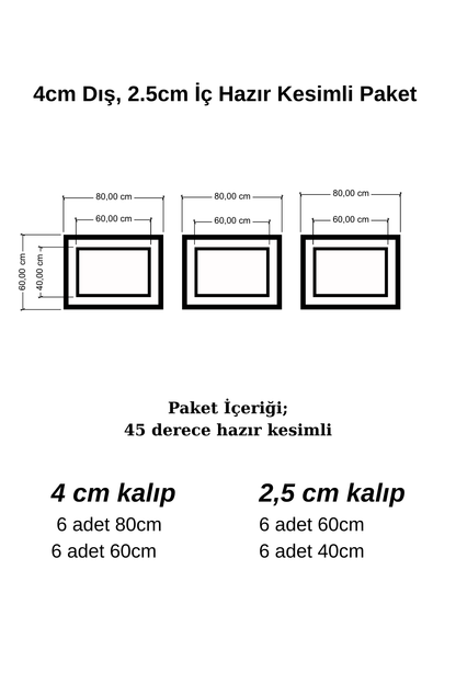 Dekoratif Boyanabilir Antre ve Koridor Çerçevesi, Duvar Çıtası