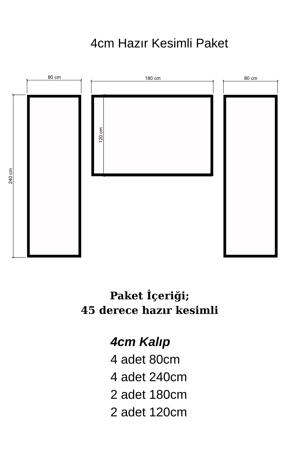 Dekoratif Boyanabilir Yatak Başlığı Uyumlu 4cm Hazır Kesimli Paket