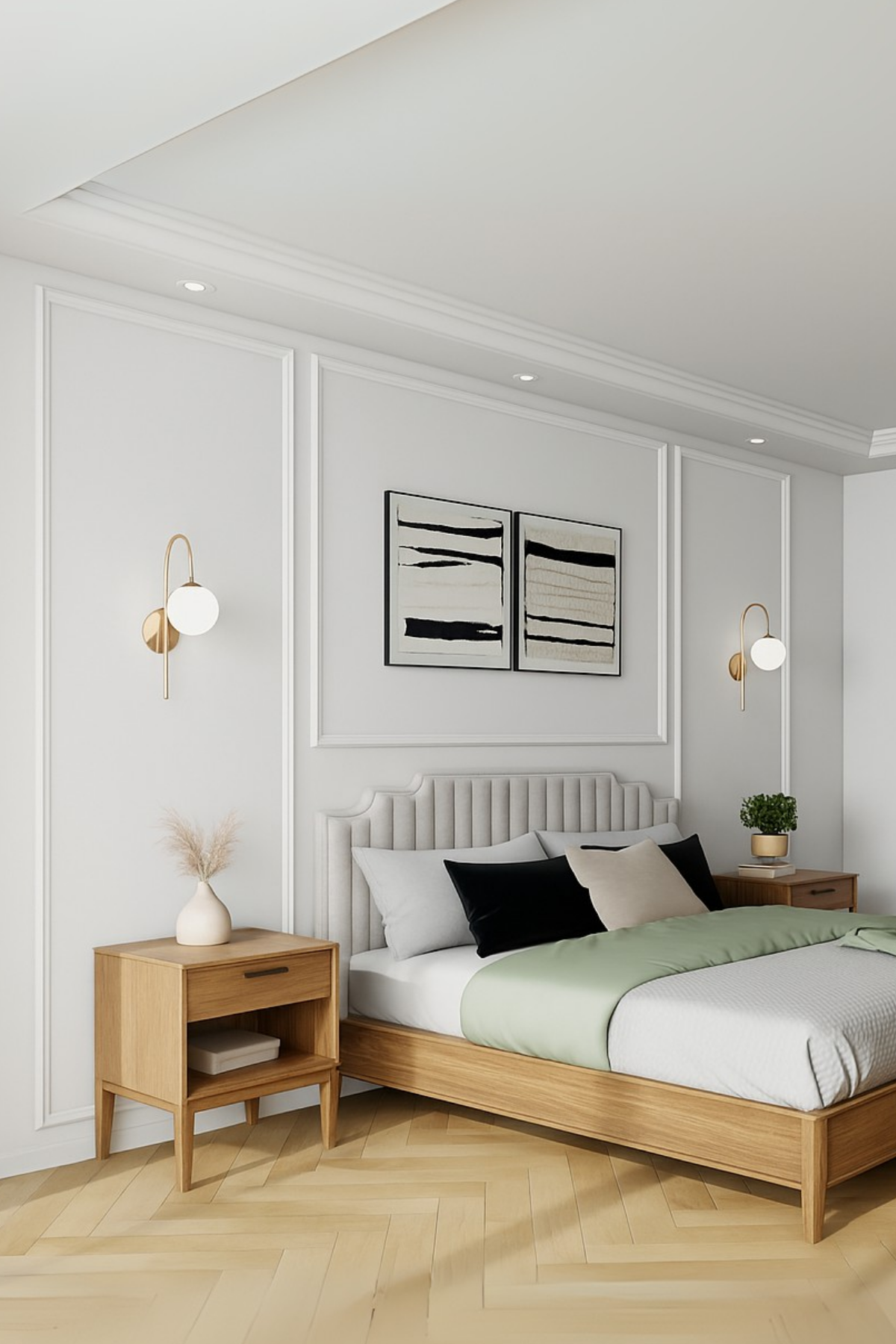 Dekoratif Boyanabilir Yatak Başlığı Uyumlu 4cm Hazır Kesimli Paket