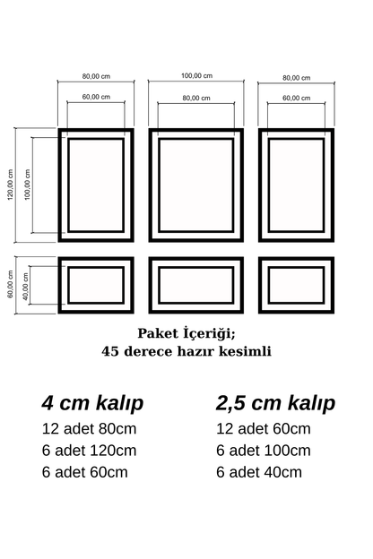 Dekoratif Boyanabilir Antre ve Koridor Çerçevesi, Duvar Çıtası
